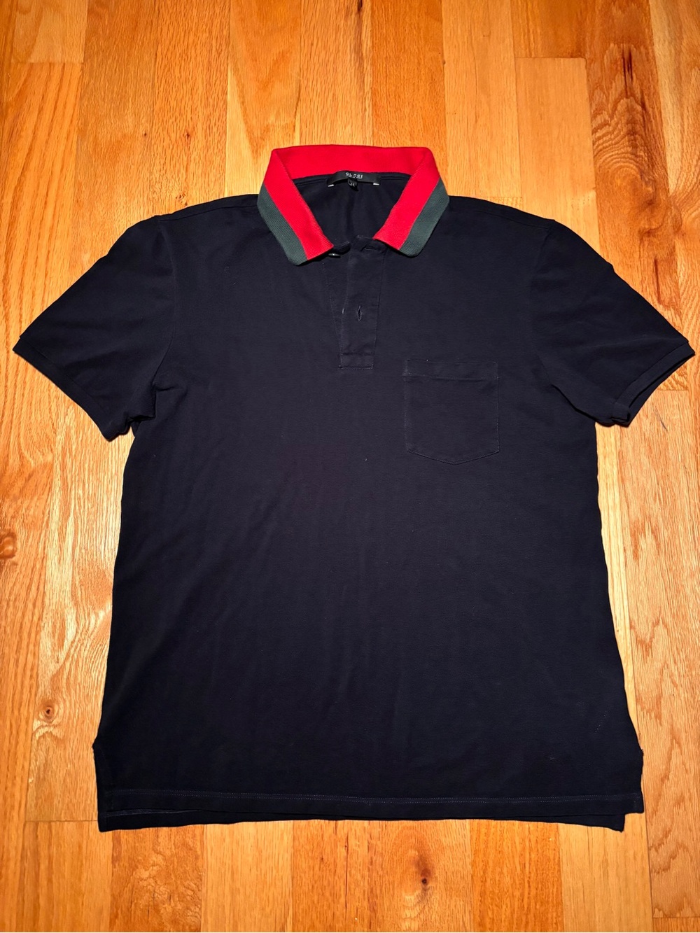Gucci Runway Stripe Collar Polo Shirt